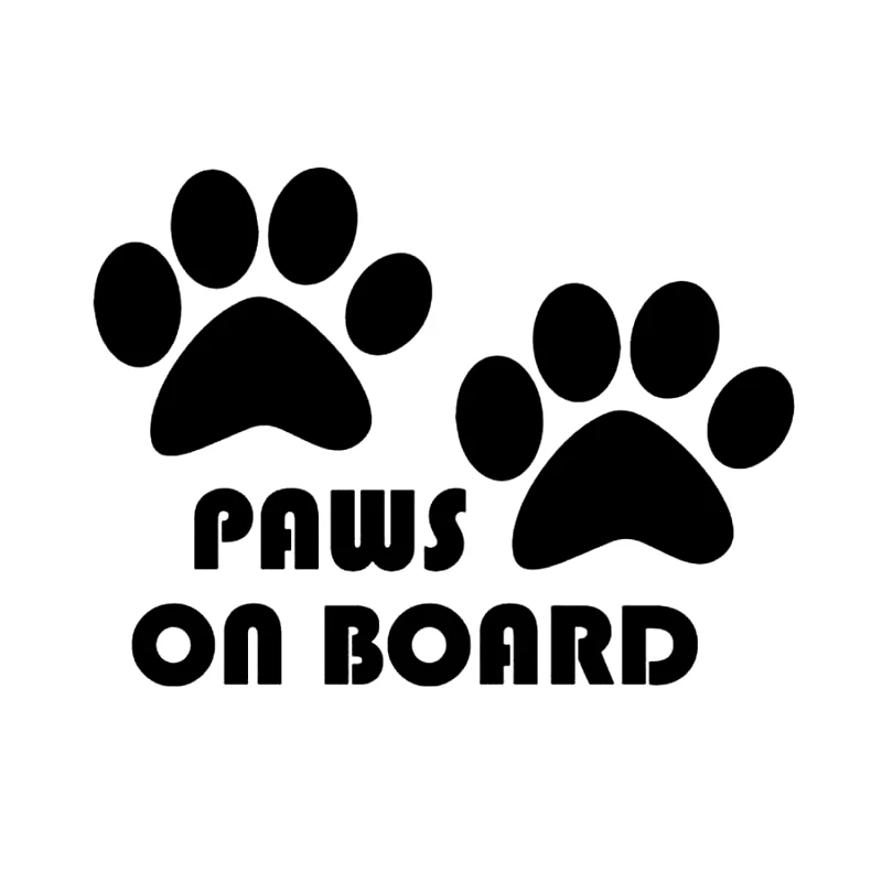 

Funny Car Stickers Paws on Board Dog Puppy Foot Waterproof Sunscreen Bumper Windshield Boot Decals PVC
