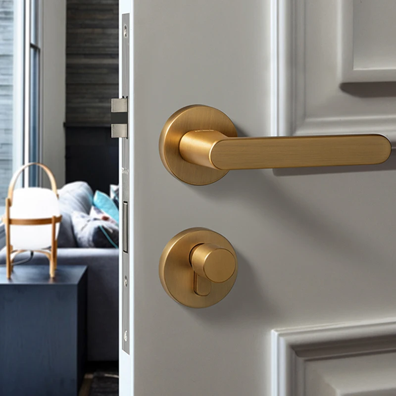 Круглая ручка двери с разрезом дверной замок из цинкового сплава в скандинавском