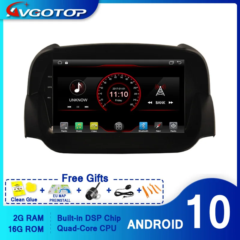 AVGOTOP Android 10 WINCE автомобильный радиоприемник DVD плеер для FORD ECOSPORT 2G 16G MP3 MP4 Bluetooth GPS