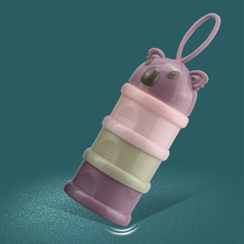 3 layer Koala Style Portable Baby Food Storage Box Essential Cereal Cartoon Milk Powder Boxes Toddle Kids Formula Container | Мать и