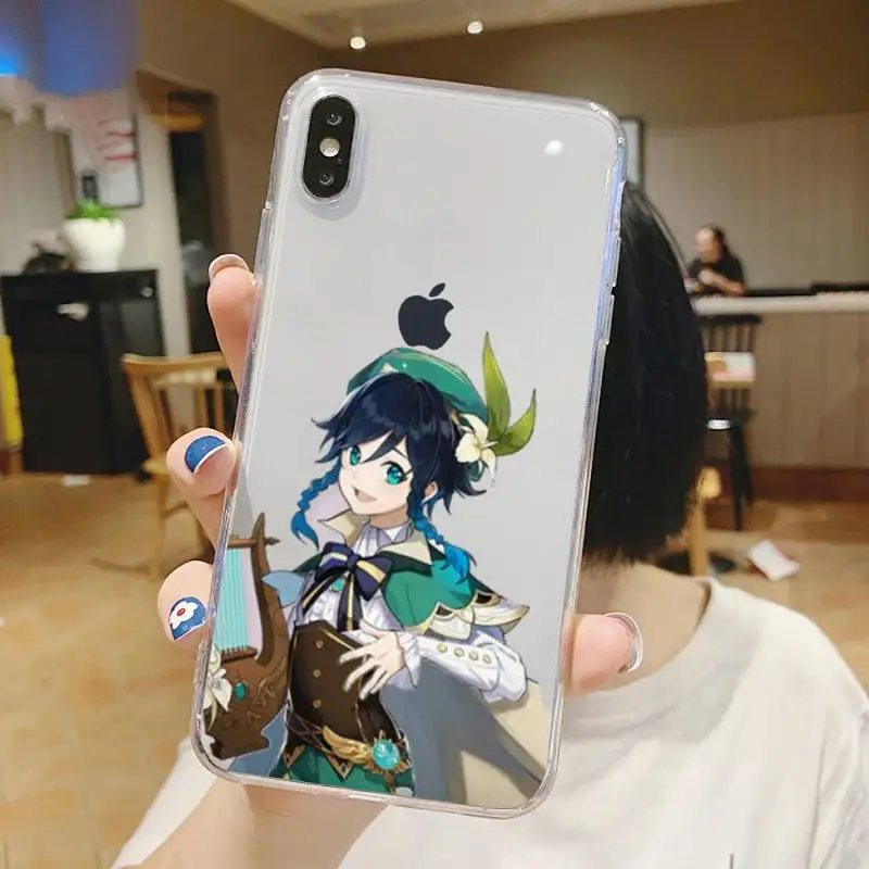 

Genshin impact game Fashion design Phone Case Transparent soft For iphone 5 5s 5c se 6 6s 7 8 11 12 plus mini x xs xr pro max
