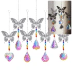 Хрустальные ветряные колокольчики, янтарная звезда, луна, планшетофон, Ловец снов, Радужный изготовитель, подвесное украшение, ювелирные изделия для украшения сада на открытом воздухе