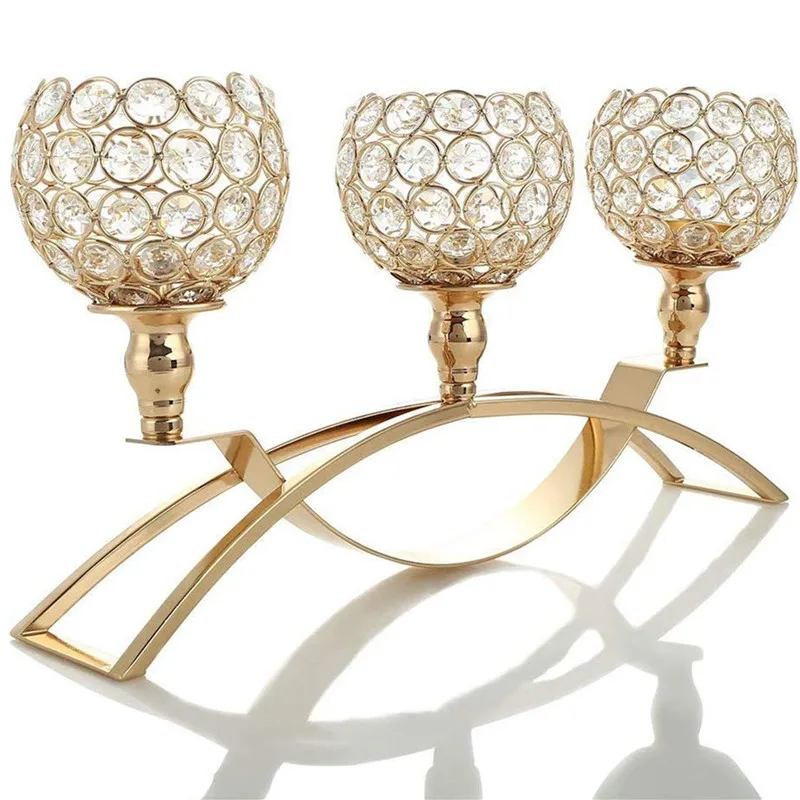 Хрустальные подсвечники с 3 ручками настольные буфет шкаф украшения центральные