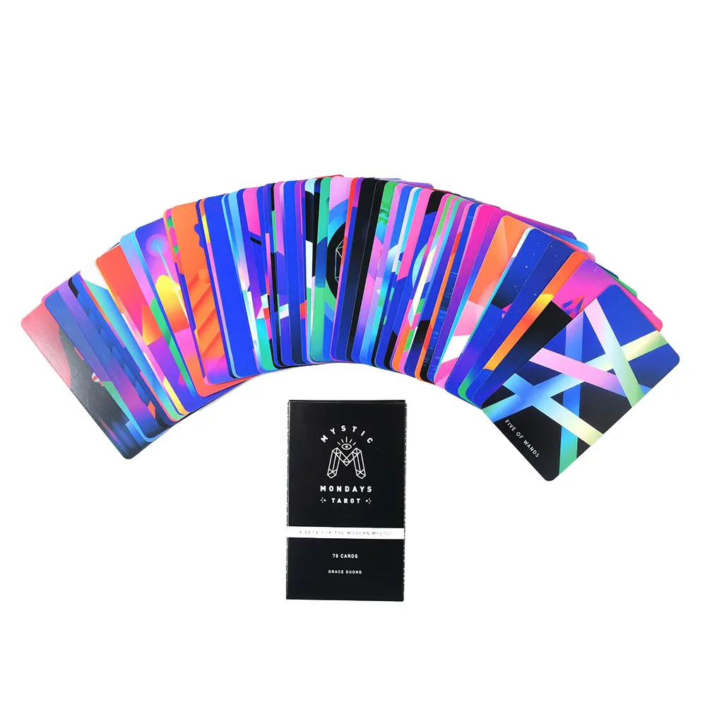 

Mystic Tarot 78pcs Cards With Vibrant And Beautiful Illustrations High Quality English Language Mystic Tarot Cardboard