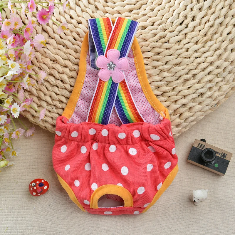 

New Cute Suspenders Physiological Pants Dog Pants Teddy Menstrual Pants Dog Clothes for Small Dogs Designer Dog Clothes Striped