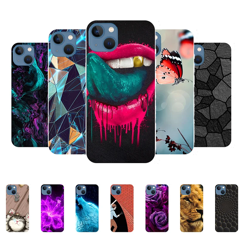 

Phone Case For iPhone 13 Pro Case Bumper Silicone Cover For iPhone 13 Mini 13Pro Max Soft Painted Case For iPhone 13 2021 Coque