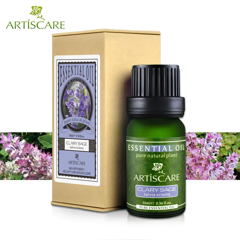 ARTISCARE 100% чистый клирический шалфей эфирные масла 10 мл сужает поры и подтягивает