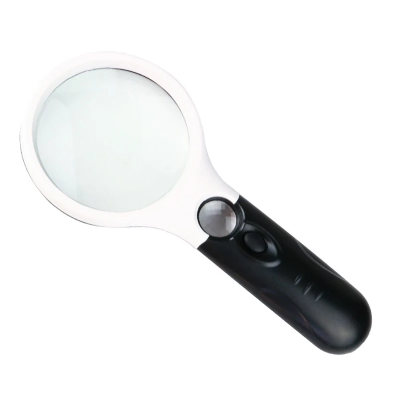 

3x & 45x Magnifying Glass W/ Light Handheld Magnifier for Reading Writing Exploring Soldering Inspection Jeweller Insect