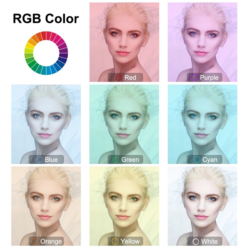 30 см Красочные RGB светодиодный Кольцевая вспышка с лампой держатель для iPhone samsung Xiaomi мобильных телефонов подставки штатив для видео-блогеров