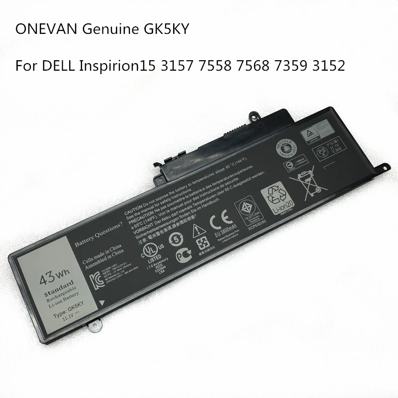 

Оригинальный аккумулятор GK5KY для ноутбука DELL Inspirion 13 Inspirion 15 3157 7558 7568 7359 3152 3147 04K8YH 31NP6/60/80
