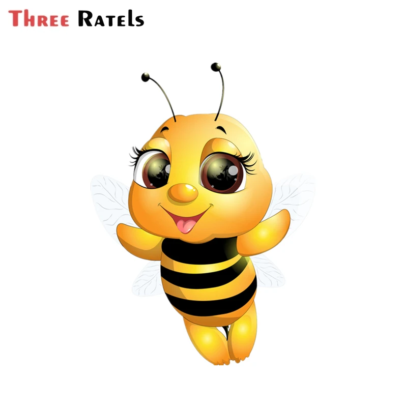 

Three Ratels A510 Baby Little Flying Bee Funny PVC Waterproof Car Stickers JDM Car Decals