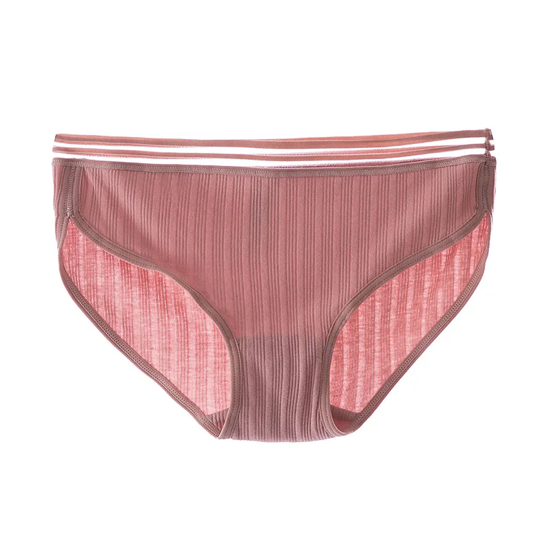 

Nice and Comfortable Sexy Breathable Mid-waist Seamless Ladies Briefs Breathable Glass Gauze Cotton Girl Underwear