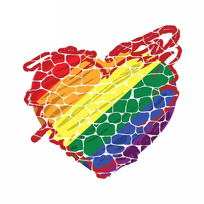 

Creative Beautiful Love Heart Cartoon Vinyl Car Sticker Waterproof Sunscreen Scratch-Proof Colored Personalized Sticker 13*13cm