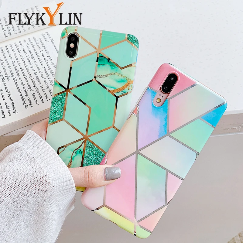 Чехол FLYKYLIN для samsung Galaxy S9 Plus S10 + S10e S8 задняя крышка на мрамор Искусство Мягкий ТПУ