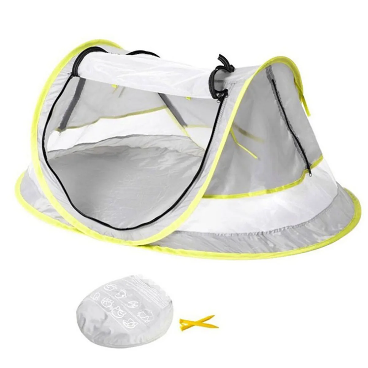 

Portable Waterproof Baby Travel Tent Bed Baby UV Sun Shelters Tent Pop Up Beach Tent Play Tent with 3 Pegs Picnic Beach Garden
