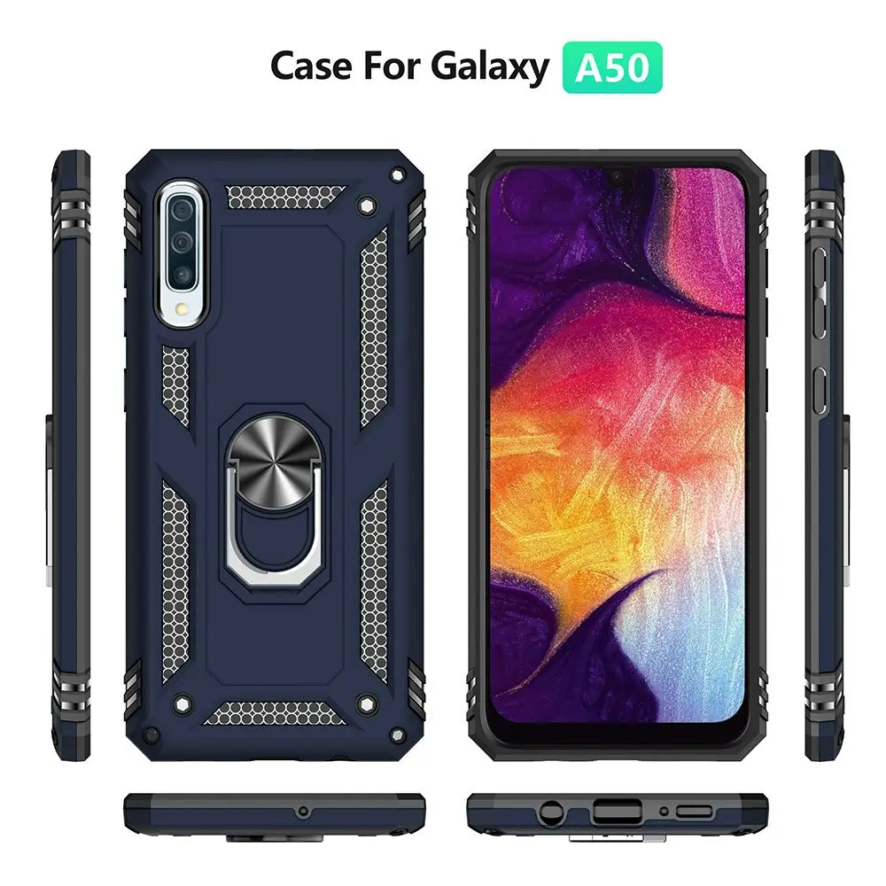 LAPOPNUT Stand Magnetic Silicone PC+TPU Case for Samsung Galaxy A71 A51 A70 A30 A50 A40 A20e A10 A20 A41 A21s Shockproof Cover | Мобильные