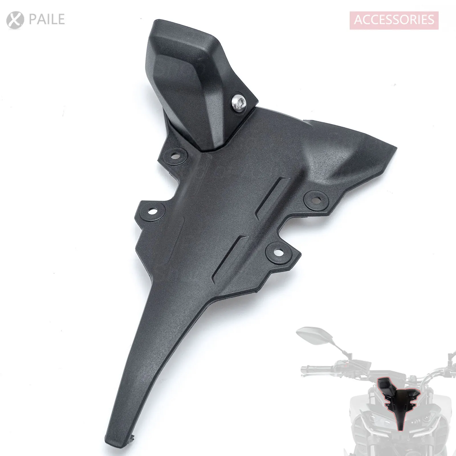 

Headlight Dashboard Fairing Cowl Front Face Panel Cover (Plastics, Black) For MT09 FZ09 2017-19