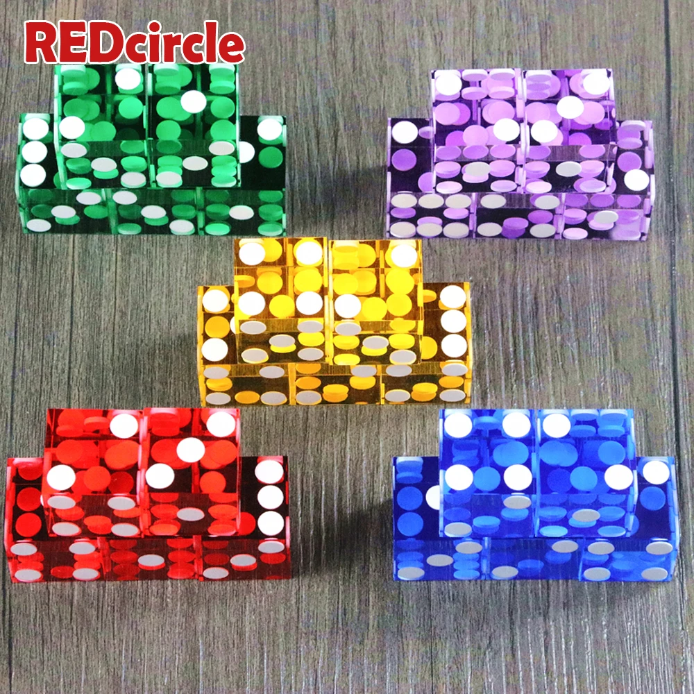 Поп Прозрачный Candy D6 кости казино с краями бритвы и соответствующие серийные