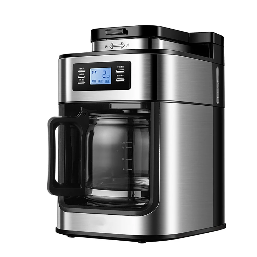 

2 In1 Drip Coffee Maker Automatic Coffee Grinder Freshly Brewed Coffee Mak Household American Coffee Maker Tea Maker Machine