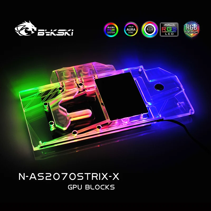 Bykski N-AS2070STRIX-X полноэкранная Графическая карта блок водяного охлаждения для ASUS ROG