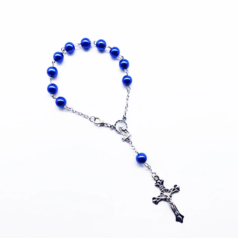 Крест Бусы Иисус Мэри бусы сердце икона милости Религиозный браслет | Украшения и