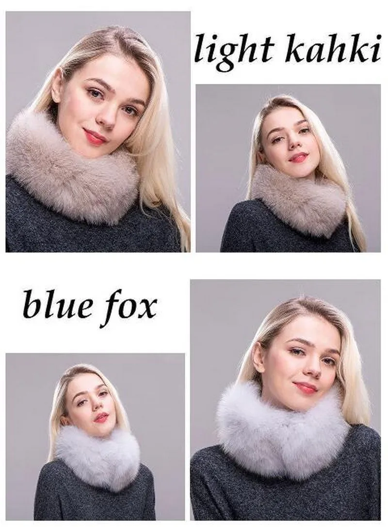 FXFURS, новинка, корейский стиль, женские зимние шарфы из лисьего меха, натуральный мех, с магнитом, легко носить,, воротник из лисьего меха, шарф, кольцо