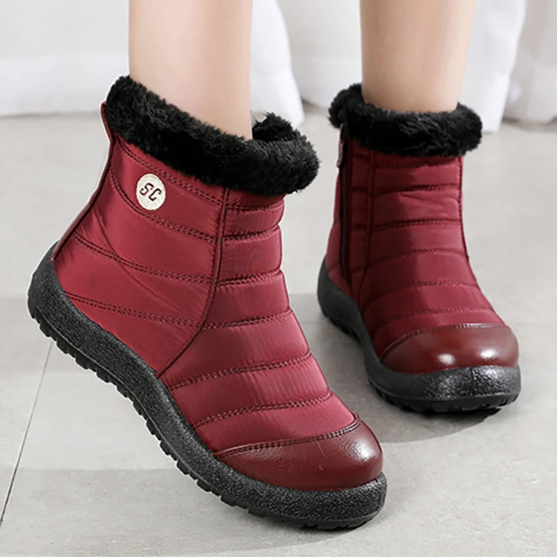 Winter Women Snow Boots Plush New Warm Ankle Boots for Women Boots Waterproof Women Sneakers Female Winter Shoes Women Booties
