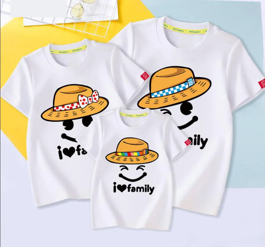

1 шт. сочетающаяся семейная одежда с улыбающимся лицом и деревом для мамы, дочери, мамы и я, футболки, семейные наряды
