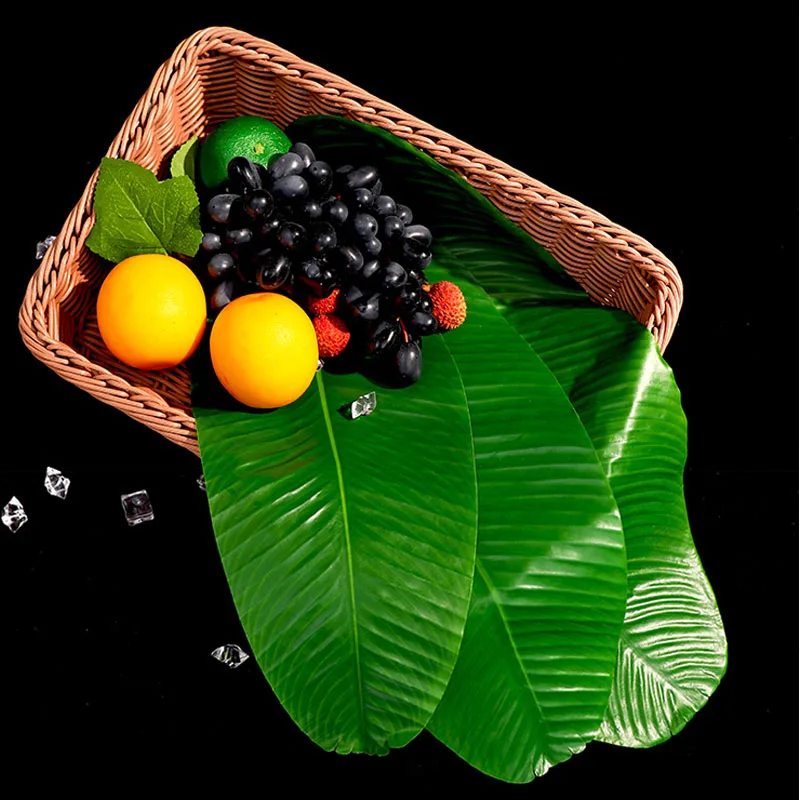 Искусственные тропические растения листья банана поддельные фрукты монстеры