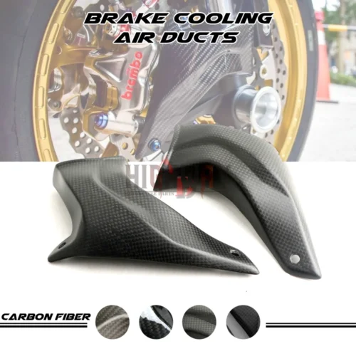 

Motorcycle Front Disc Cooling Air Ducts Brake Caliper Cooler Channel Carbon Fiber for Ducati Panigale V4/V4S 2018-2019