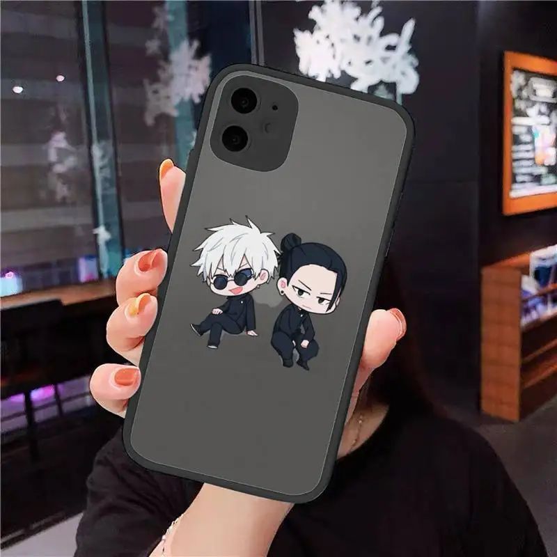 

Jujutsu Kaisen Satoru Gojo anime Phone Case For iPhone 12 11 Mini Pro XR XS Max 7 8 Plus X Matte transparent cover