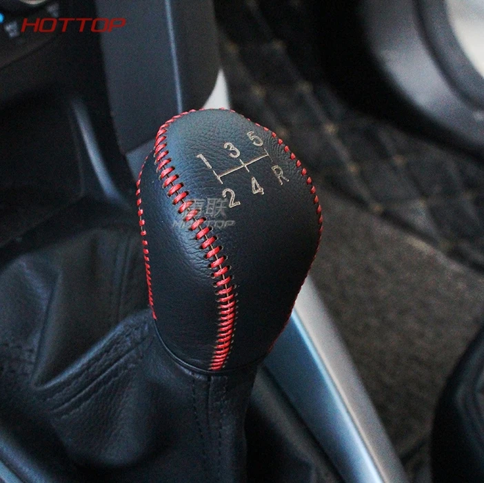 Кожаная красная крышка ручки переключения передач и ручного тормоза для Ford ESCORT