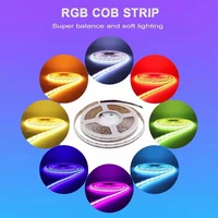 rgbrgbw cob led strip 24v 840 ledsm soft flexible tape colorful mobile app controlled led light for indoor decoration lighting