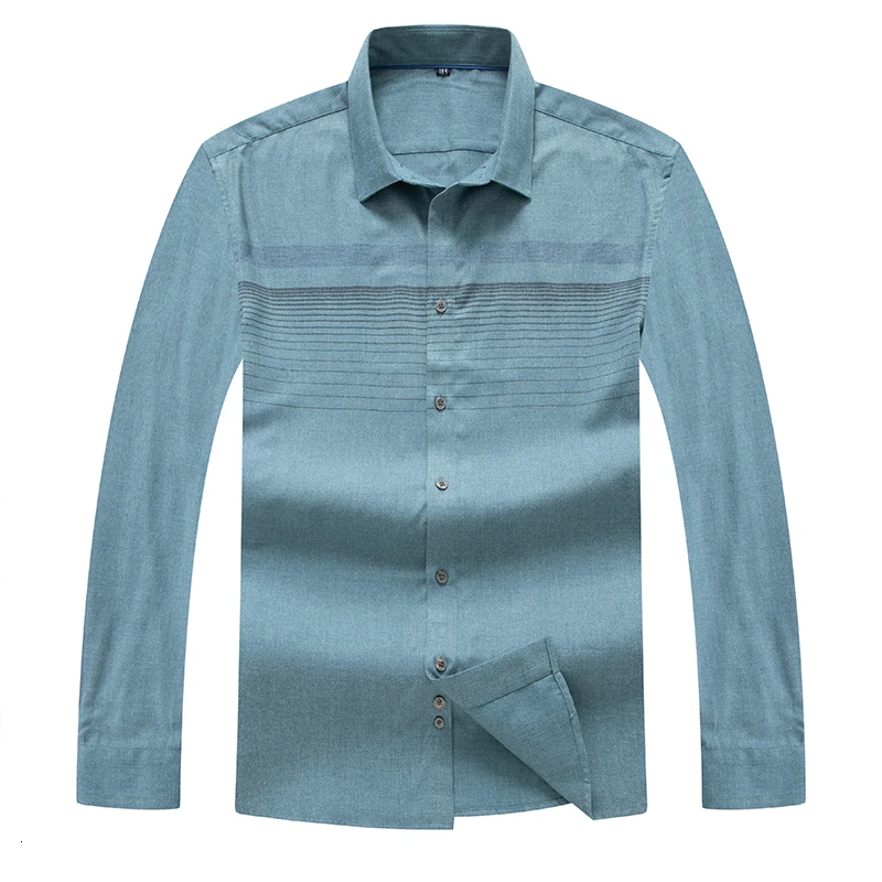 Рубашка мужская классическая из Хлопка Оксфорд модная сорочка в полоску с