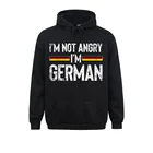 Смешная мужская толстовка с капюшоном I'm Not Angry Im Флаг Германии, длинный рукав, капюшон недорогие худи, День Св. Валентина