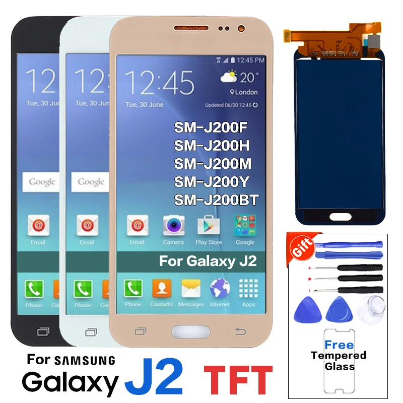 Для Samsung Galaxy J2 SM J200F ЖК дисплей экран для SAMSUNG J200H J200M J200Y J200BT Pantalla LCD Замена|Экраны