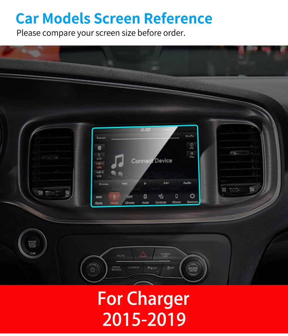 Автомобильный протектор экрана для Dodge зарядное устройство- автомобильный gps навигация Закаленное стекло Защитная пленка авто аксессуары для интерьера