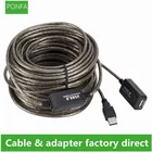 USB 2,0 кабель папа-мама усилитель чип Активный ретранслятор расширение MF USB к USB кабель Шнур USB адаптер 5 м10 м15 м