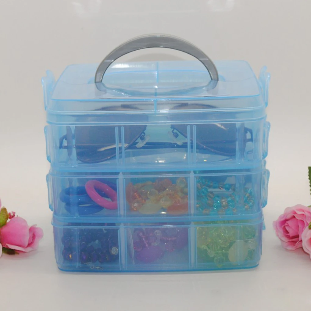 

Трехслойный съемный пластиковый ящик для хранения «сделай сам», настольный прозрачный органайзер для ювелирных изделий, держатель, шкаф, м...