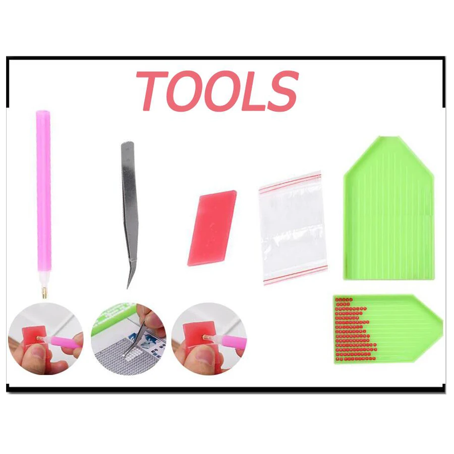 Полный квадратный круглый 5D Diy бриллиантовый рисунок Рождество Ангел олень