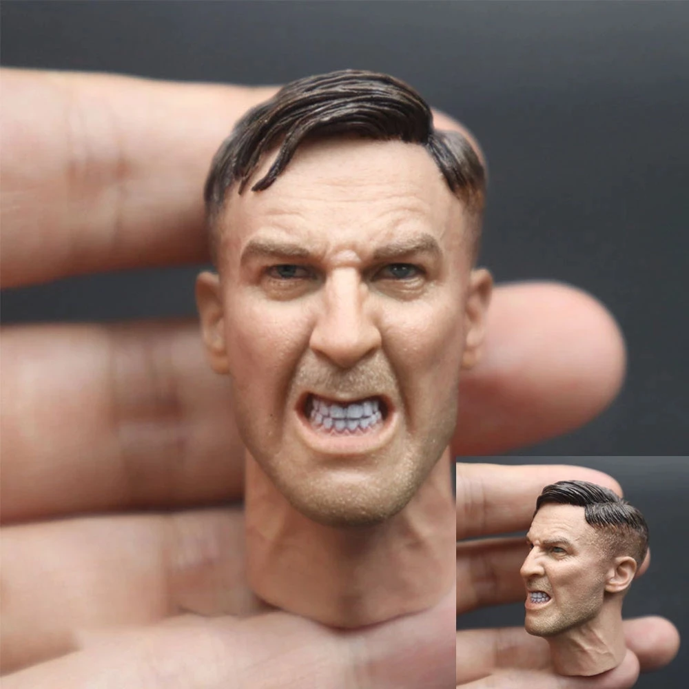 

1/6 WWII Series MG42 Angry Egon Head Sculpt Fit 12'' Male Soldier Action Figure In Stock