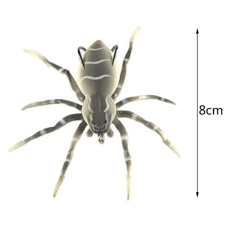 

5 Pcs Fishing Lures,3D Eyes Soft Fishing Lure Single Hook Baits Artificial Bait Realistic Spider Soft Bait Fishing Bait