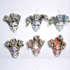 Милая маска клоуна на все лицо, магниты на холодильник, Венеция, магнит на холодильник, дорожная маска с орнаментом, холодильник украшение, сувенир, подарок