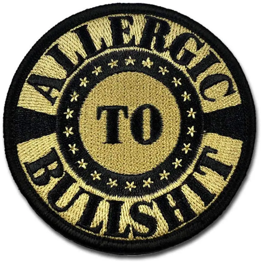 Antrix смешная аллергия на фигню аппликация застежка Крюк и петля Военная эмблема