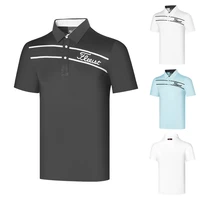 new golf clothing men_ summer short sleeve t shirt outdoor sports sunscreen breathable polo shirt golf wear