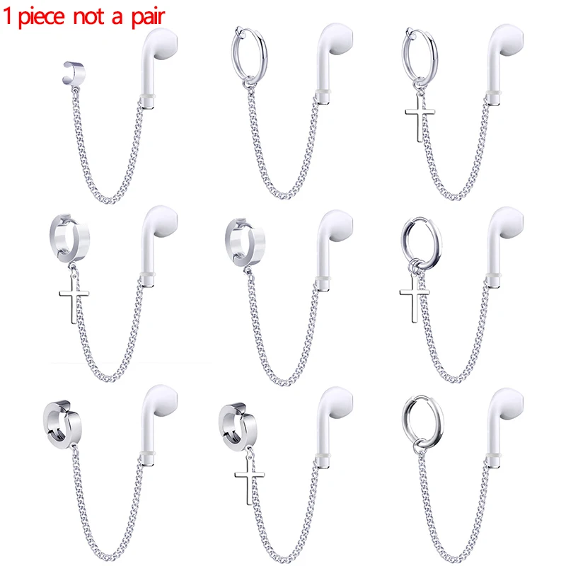 

1 Pcs Anti-Lost Ear Clip Chains Bluetooth-compatible Earphone Holders Accessories Unisex Earrings Ear Clip For Airpods 1/2/3 Pro