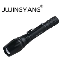 jujingyang dual lithium t6zoom flashlight led kight rechargeable long range flashlight