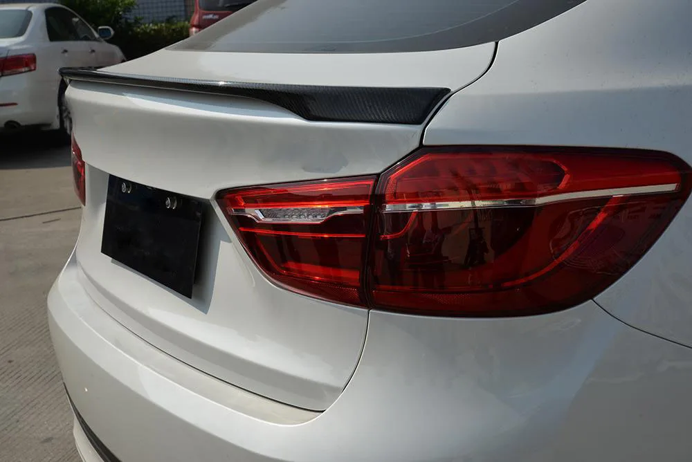 Для BMW F16 X6 2015 2016 2017 полностью настоящий спойлер заднего багажника из углеродного