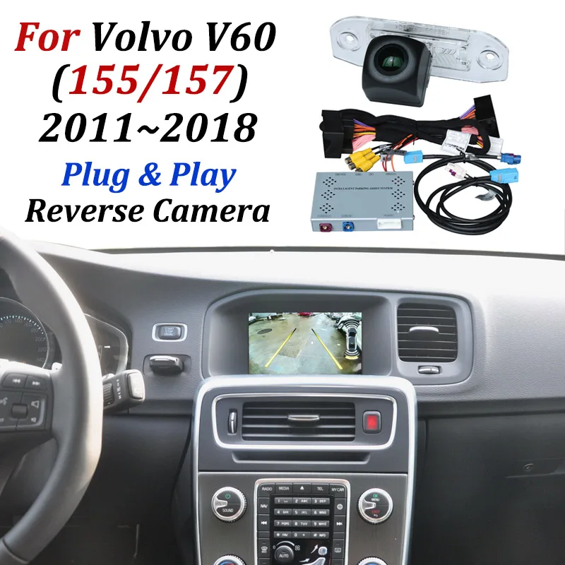 

Front Rear View Parking System For Volvo V60 2011~2018 Original Screen / Car Back Up Reversing Camera & Video Decoder Interface