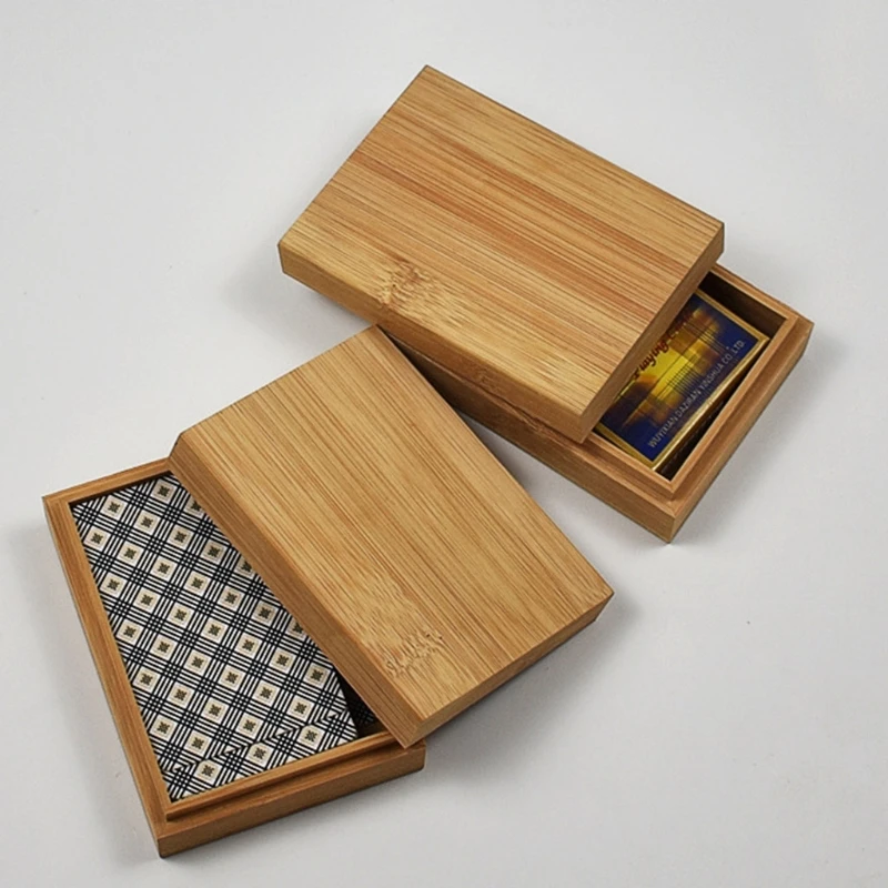 

Bamboo Cards Storage Box Desktop Poker Playing Card Box Case for Tarot Playing Games Table Board Deck Game